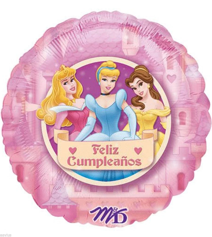 Princess Happy Birthday in Spanish Feliz Cumpleanos Foil Party18" Balloon Pink - Image 1 of 1