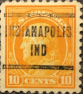Scott 510 US 1917 Ben Franklin Precancel Postage Stamp XF LH - Picture 1 of 2