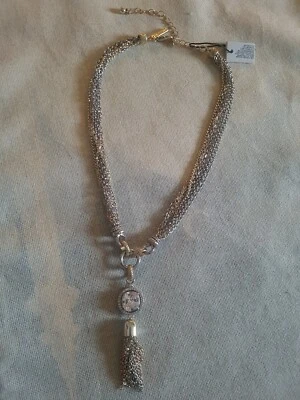 Collar de borla de circonitas cúbicas transparentes del mercado negro de la Casa Blanca con pulsera de 3 piezas  Foto 1 de 4