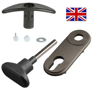 KIT DE REPARACIÓN DE CERRADURA DE PLACA POSTERIOR DELANTERA HENDERSON PREMIER para puerta de garaje manija trasera 69,5 mm - Imagen 1 de 8