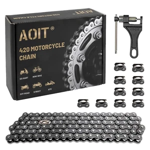 420 Motorcycle Chain - 420 Standard Roller Chain for 110Cc 125Cc Go Kart Dirt Pi - Picture 1 of 12