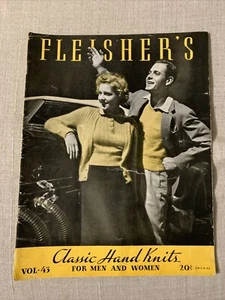 Fleishers Classic Hand Knits For Men & Women Pattern Booklet Vol 43 Vintage 1936 - Bild 1 von 13