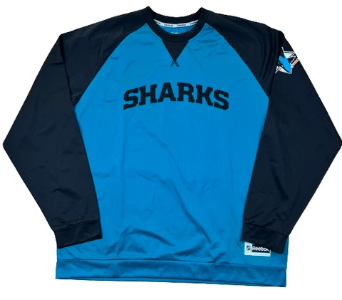 San Jose Sharks Reebok Speedwick L/S Novelty Sweater Training Pullover Men's 2XL Cover