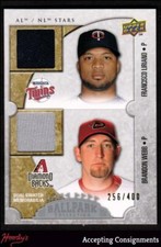2009 Upper Deck Ballpark Francisco Liriano/Brandon Webb 256/400 JERSEY