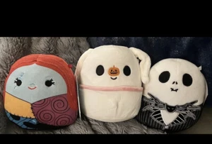 3 Squishmallows- The Nightmare Before Christmas Set Jack Sally Zero 6.5”ea NWT - Picture 1 of 4
