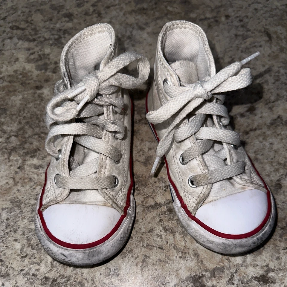 Zapatillas Converse Niños Blancas Talla 7 Informales Niños Pequeños Deportes Correr All Star Foto 1 de 4
