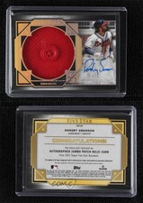 2022 Topps Five Star Jumbo Prime Relics Button /5 Dansby Swanson #FSJP-DS Auto