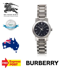 NEW BURBERRY 'THE CITY' BU9201 SILVER/BLACK CHECK WOMENS QUARTZ WATCH - Picture 1 of 6
