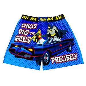 Batman Chicks Dig the Wheels Men's Boxers Small 28"-30" NWT Free Shipping - Picture 1 of 1