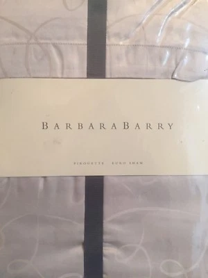Juego de 2 fundas de almohada europeas Barbara Barry Piruette platino 300tc nuevas en paquete Foto 1 de 4