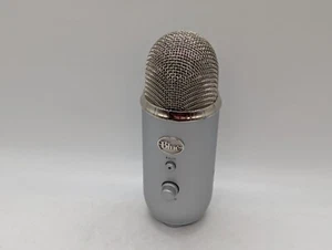 TYLKO MIKROFON Niebieski mikrofon Yeti USB mikrofon srebrny do nagrywania strumieniowego BEZ PODSTAWKI - Zdjęcie 1 z 12