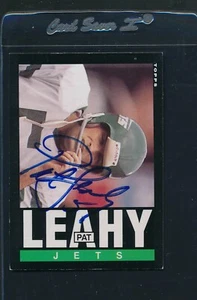 1985 Topps #342 Pat Leahy NY Jets Signed Auto *35017 - Picture 1 of 1