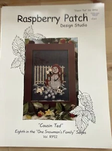 Raspberry Patch Design Cross Stitch Pattern Leaflet A Snowman's Life- Cousin Ted - Picture 1 of 1