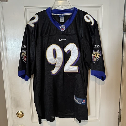 Baltimore Ravens Jersey #92 Haloti Ngata Purple Size 56 2XL Sewn Nike On Field Cover