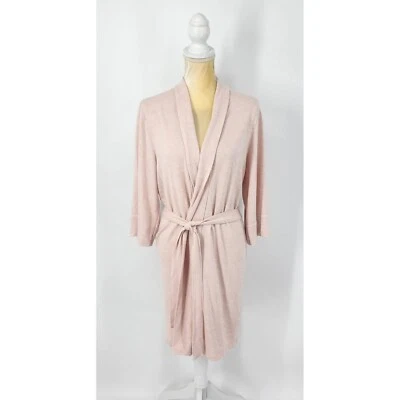 P. J Salvage Robe Women's Size Large Reloved Lounge Tie Waist 3/4 Sleeves Pink - Image 1 of 4