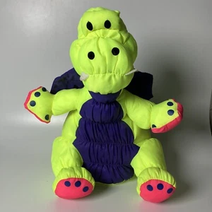 Stuffins Lumpy's Gang Dragon Dinosaur Plush Lovey Nylon RARE 14" Puffalump - Picture 1 of 21