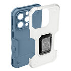 iPhone 14 Pro Max Shockproof Case Hybrid with Magnetic Ring Stand White