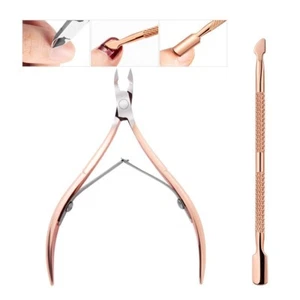 CANNI Stainless Steel Nail Cuticle Pusher Remover Cutter Nipper Clipper Cut Set - Picture 1 of 1