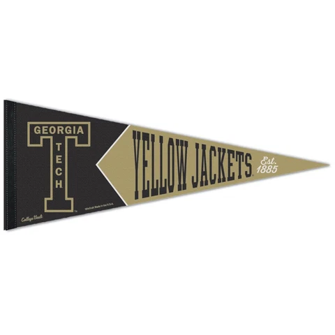 GEORGIA TECH YELLOW JACKETS COLLEGE VAULT ROLL UP PREMIUM FELT PENNANT 12"x30" Cover