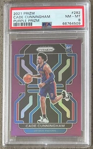 2021-22 Cade cunningham prizm 282 purple /99 PSA 8 - Picture 1 of 1