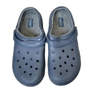 Crocs Blue Dual Comfort Lined Clogs Mens Size 13 Slip On Shoes - Picture 1 of 11