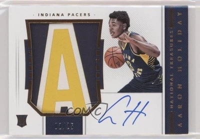 2018 Panini National Treasures Bronze /25 Aaron Holiday RPA Rookie Patch Auto RC - Image 1 of 2