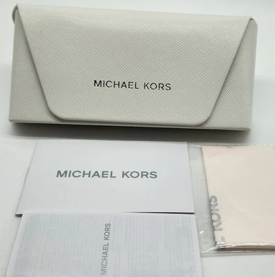NUEVO Michael Kors Blanco Grande Gafas de sol Anteojos Estuche rígido con tela Auténtico Foto 1 de 4