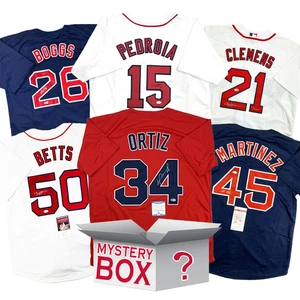 Autographed/Signed Boston Baseball Jersey Mystery Box PSA JSA or Beckett COA - Picture 1 of 1
