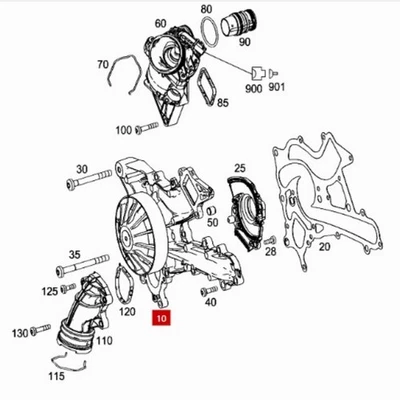 2002-14 For Mercedes C230 C200 C180 CL203 W204 S204 OEM Gates Engine Water Pump - Image 1 of 4