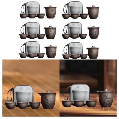 Travel Tea Set Sleek Tea Brewing Kit for Housewarming Gift Picnics Apartment - Image 1 of 2