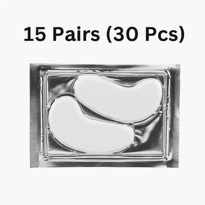 INFINITIVE BEAUTY 30 Pcs Under Eye White Powder Gel Pad Crystal Face Eye Mask Anti Aging Wrinkle