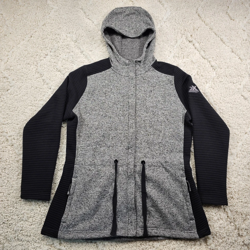 Zeroxposur Womens Hoodie Full Zip Pockets Drawstring Adjustable Waist Size XXL - Image 1 of 4