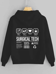 I'm a Surgical Tech Funny Barcode Unisex Hoodie Sweatshirt T-Shirt Adults Kids - Picture 1 of 8