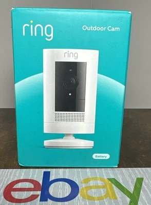 Ring Outdoor Cam (Stick Up Cam)| Battery Operated | White - Image 1 of 4