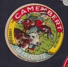Ancienne   petite étiquette Fromage France BN24151 Camembert Lozère La Favorite