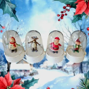 (4) Hallmark Happy Tappers Set 2008 - Babbo Natale, Renna, Pupazzo di Neve, Elfo, Lotto Funzionante - Foto 1 di 1