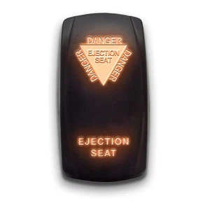 Ejection SEAT - Orange - Stark 5-PIN Laser Etched LED Rocker Switch Dual Ligh... - Picture 1 of 6