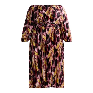 Terra & Sky Black Label Women’s Plus Size Pleated Off The Shoulder Midi 4X - Picture 1 of 7