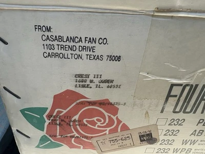 VTG Pasadena Casablanca Company Four Seasons 52" 5 Blade White Ceiling Fan NOS - Image 1 of 4