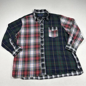 Polo RALPH LAUREN Mens 2XL Plaid Flannel Shirt ClassicFit Patchwork - Picture 1 of 8