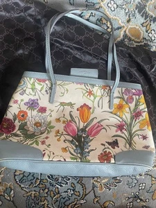 Bolso de Mano Gucci Lona 50 Aniversario de la Llegada a Japón Flor Flora - Imagen 1 de 13