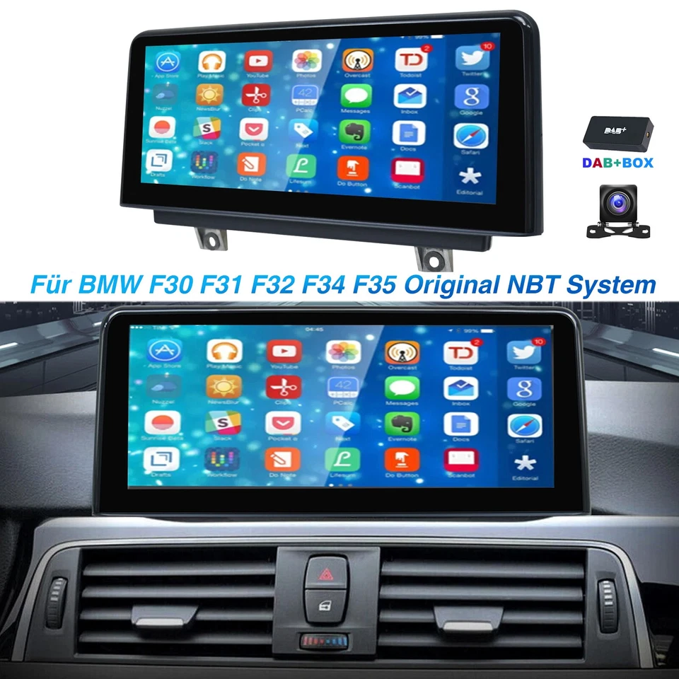 DAB+ 10.25" Für BMW F30 F31 F32 F33 NBT CarPlay 8+256G Android Autoradio GPS KAM