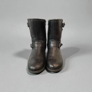 UGG Damen Gr.10 Stiefel Schwarz Chaney Biker Leder 1007748 - Bild 1 von 13