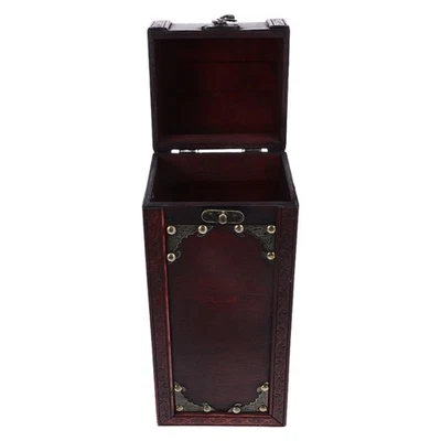  Coffret cadeau à vin en bois vintage - Porte-bouteille unique - Boîte de - Image 1 of 4