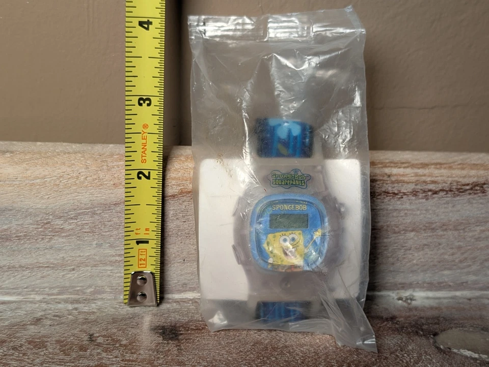 Nuevo Reloj Kellogg's 2004 Bob Esponja Pantalones Cuadrados Película "Bob Esponja Azul/Claro" Foto 1 de 2