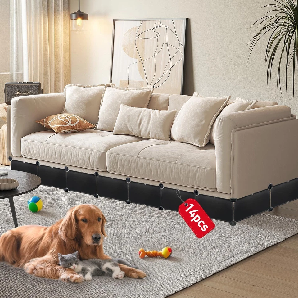 6.7 英寸高 x 166 英寸长总沙发挡板,可调节长度沙发挡板... — 第 1/4 张图片