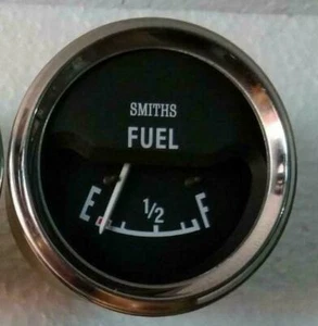 Smiths Fuel Gauge chrome bezel 52 mm Fuel Gauge 12 v replica - Picture 1 of 3