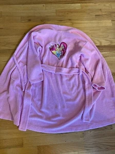 Disney Store Medium Girl’s Pink Princess Robe with Hood and Attached Belt Fuzzy - Picture 1 of 5