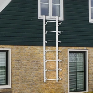 White Q23 Steel Heavy duty window shaft ladder 7 steps 20 *78.3 inches NEW US - Picture 1 of 13