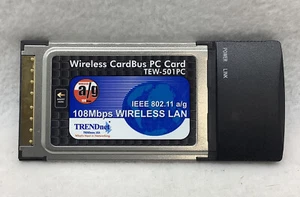 TRENDnet TEW-501PC 108Mbps 802.11a/g Wireless LAN CardBus PC Adapter - Picture 1 of 3